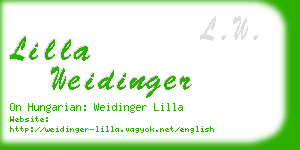 lilla weidinger business card